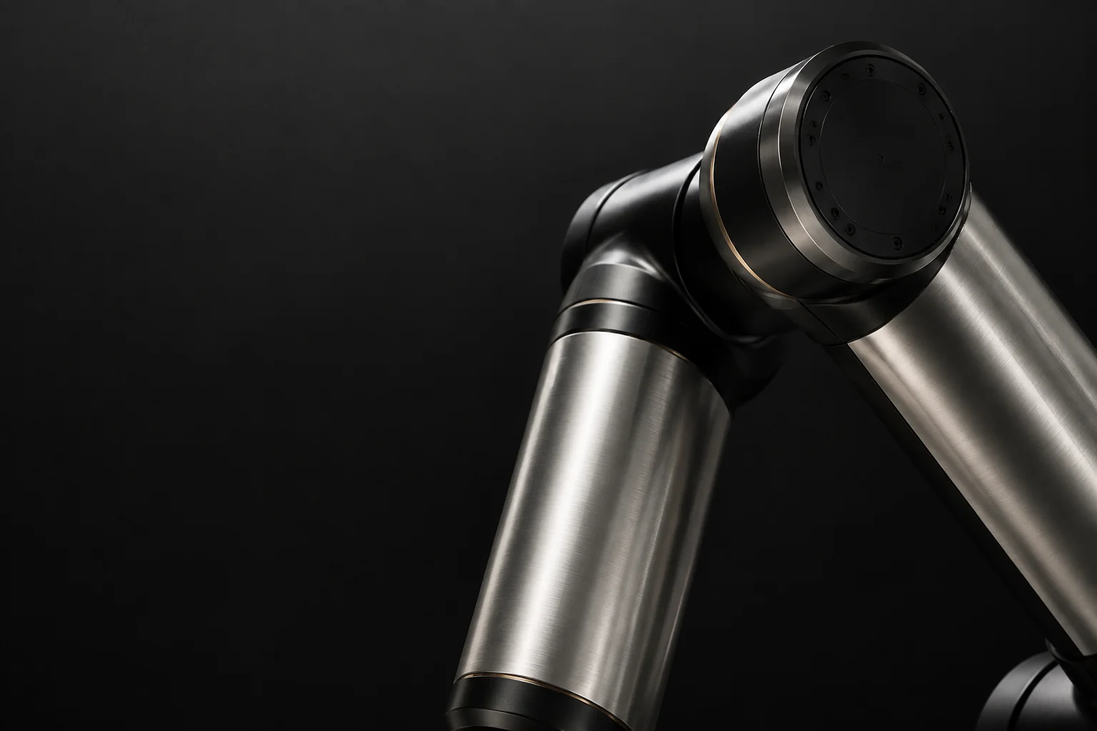 Brushed silver Robonova arm detail